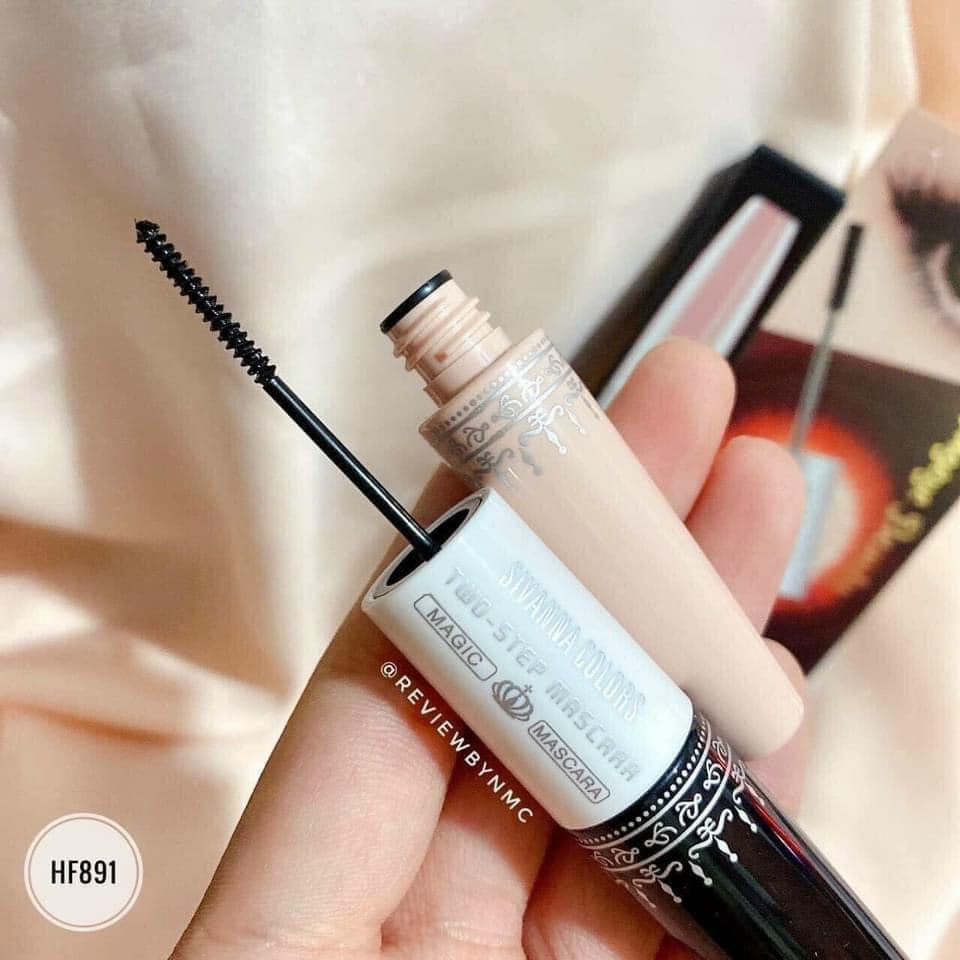 Mascara 6X Sivanna 2 đầu chải mi trên + dưới + kháng nước HF891