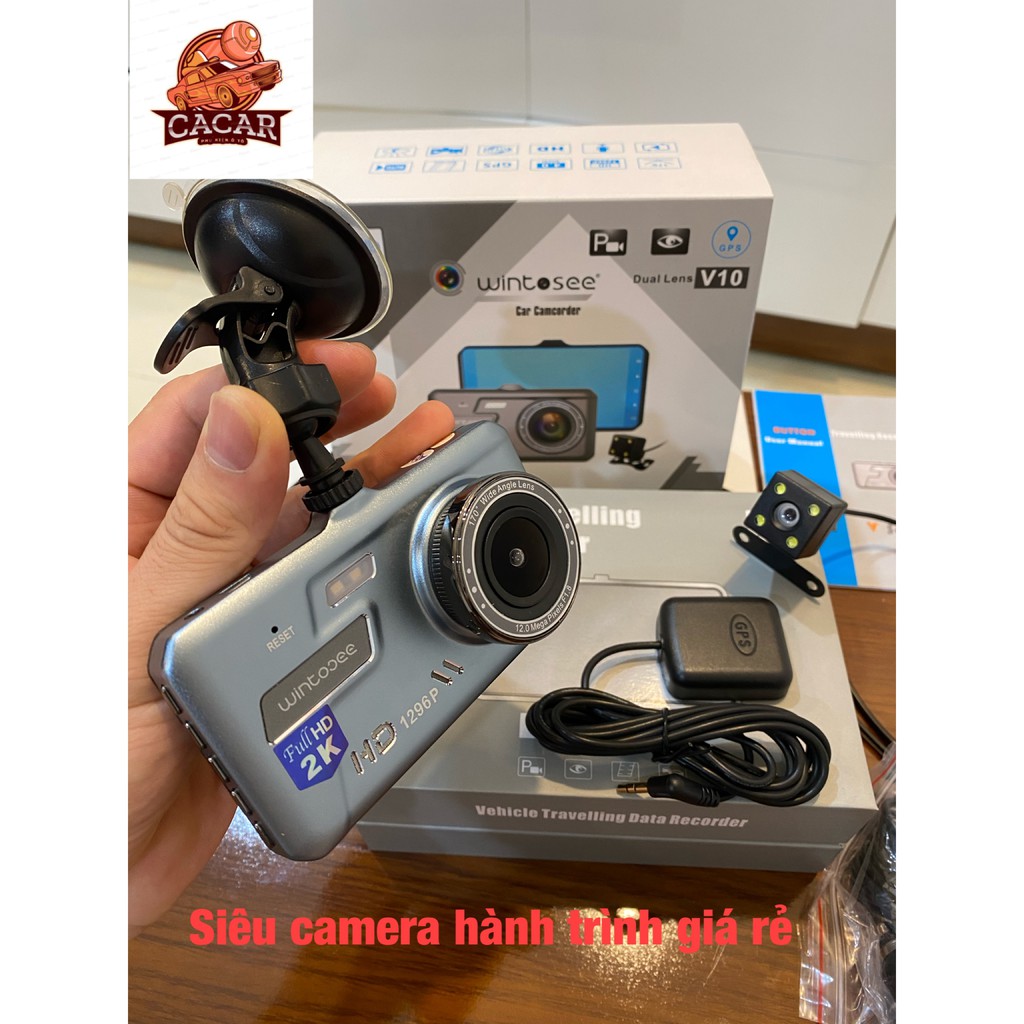 CAMERA HÀNH TRÌNH HIỂN THỊ TỐC ĐỘ, KHOẢNG CÁCH VÀ GPS  FULL HD 2K ADAS - KÈM CAM SAU TÍCH HỢP CAM LÙI