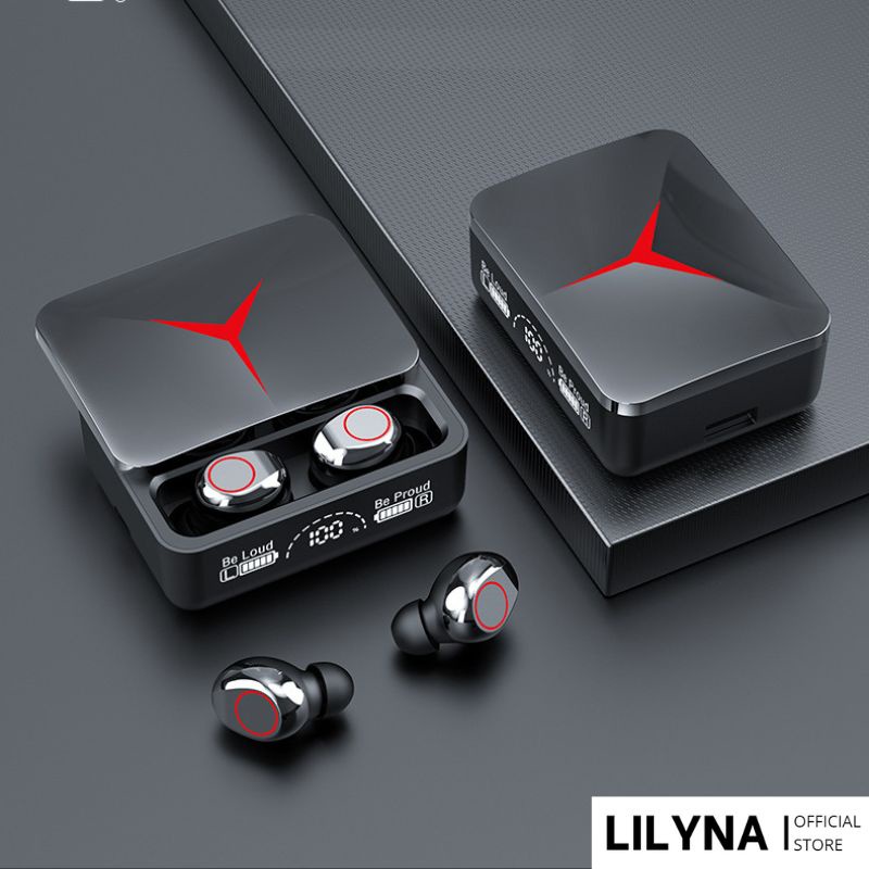 Tai nghe bluetooth M90 Pro TWS cảm ứng, màn hình led, chống nước, có mic đàm thoại, nghe nhạc, kiêm sạc dự phòng