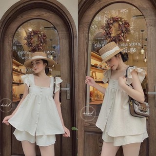 [Hàng Chuẩn] Bộ Xốp Cánh Tiên Khuy Ngọc 2 Màu Siêu Xinh Có Ảnh Thật Kèm Video