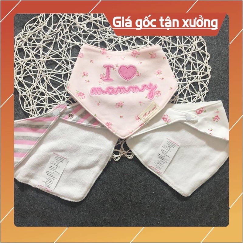 (LOẠI ĐẸP) Set 3 yếm tam giác Momcare