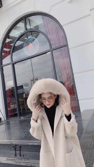 ÁO LEN DẠ VNXK MŨ LÔNG DÁNG DÀI