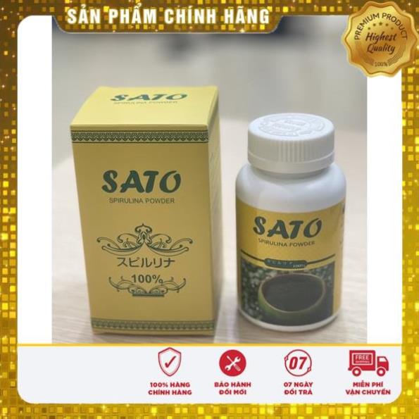 Tảo Sato ST2 , Tảo Xoắn Sato Cấy Trắng Dạng Bột - Lọ 100g Hàng Cao Cấp