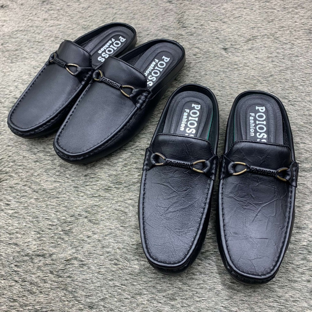 Giầy sục nam da bò siêu mềm lót thấm hút mồ hôi