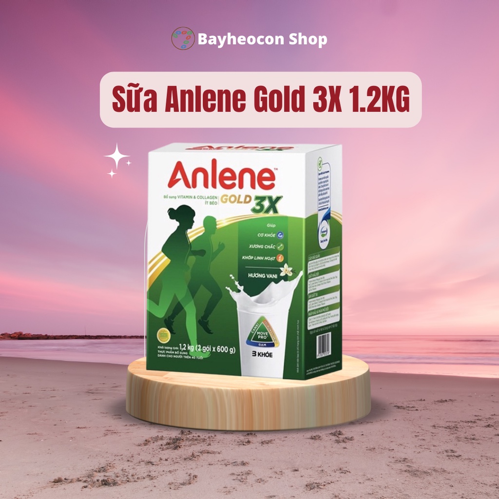Sữa Bột Anlene Gold Movepro 3X Hương Vanilla hộp 1,2Kg