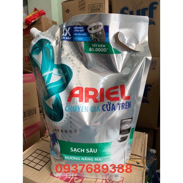 Nước giặt ariel cho máy giặt cửa trên 3,5kg Hương Nắng Mai