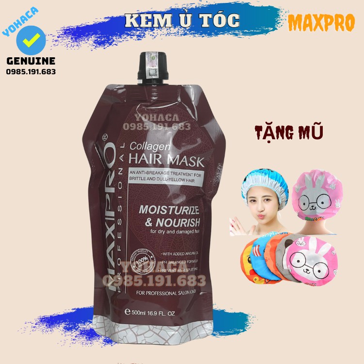 [Tặng Mũ] Kem ủ tóc MaxPro siêu mượt 500ml