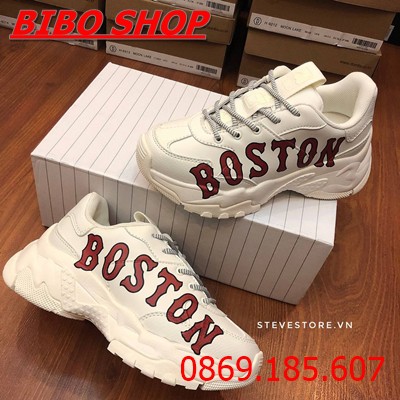 [BÃO SALE] Giày Thể Thao ML-B Boston Màu Trắng Đế Cao Giá Khuyến Mãi, Giày Đế Cao Nam Nữ