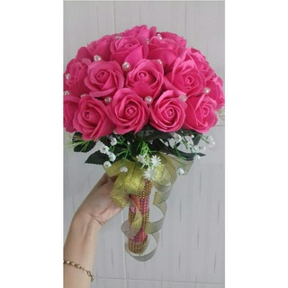 Hoa cưới hoa hồng sáp thơm