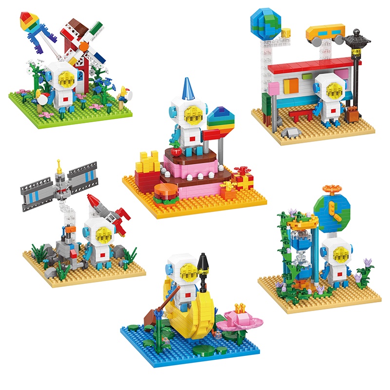 Khối Xây Dựng Hình Phi Hành Gia Nhỏ Dùng Làm Quà Tặng Cho Bé