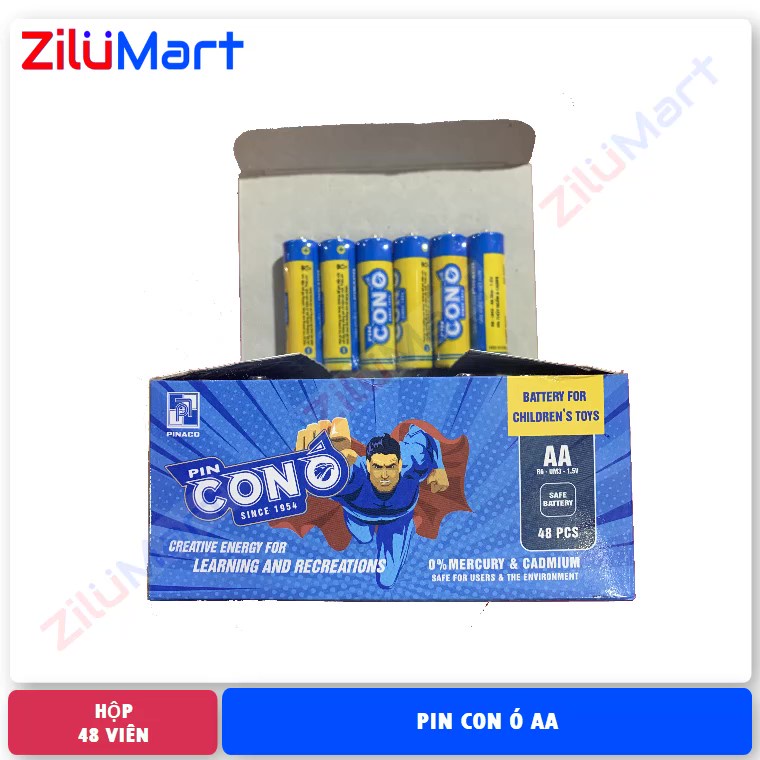 Pin Con Ó AA (2A) 10 viên loại mới