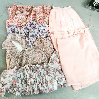 Combo 6 áo kiểu 1 set váy chốt live