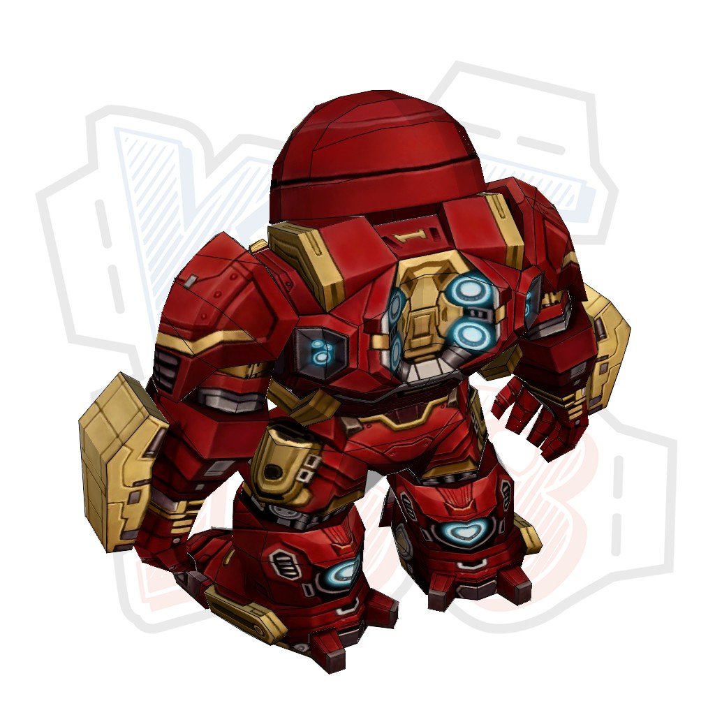 Mô hình giấy Anime Game Chibi Hulkbuster - Avengers