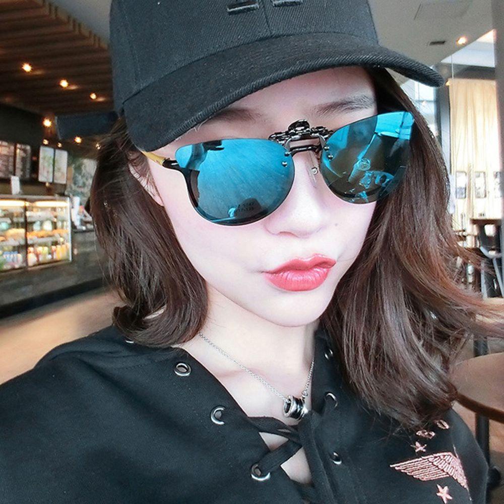 26EDIE Kính Mát Mắt Mèo Dạng Kẹp Phong Cách Vintage Thời Trang