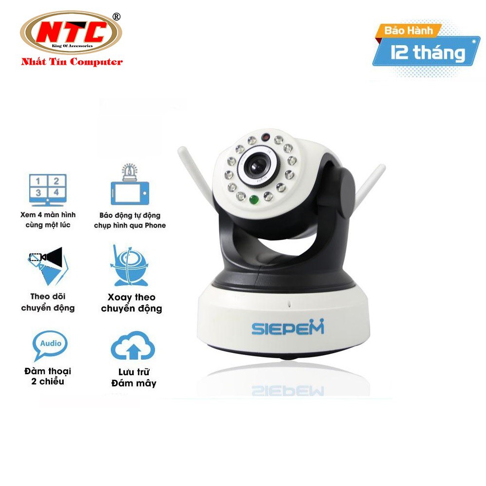 Camera IP Wifi SIEPEM S6203 Pro hỗ trợ độ phân giải HD 720p 1Mpx (Trắng)