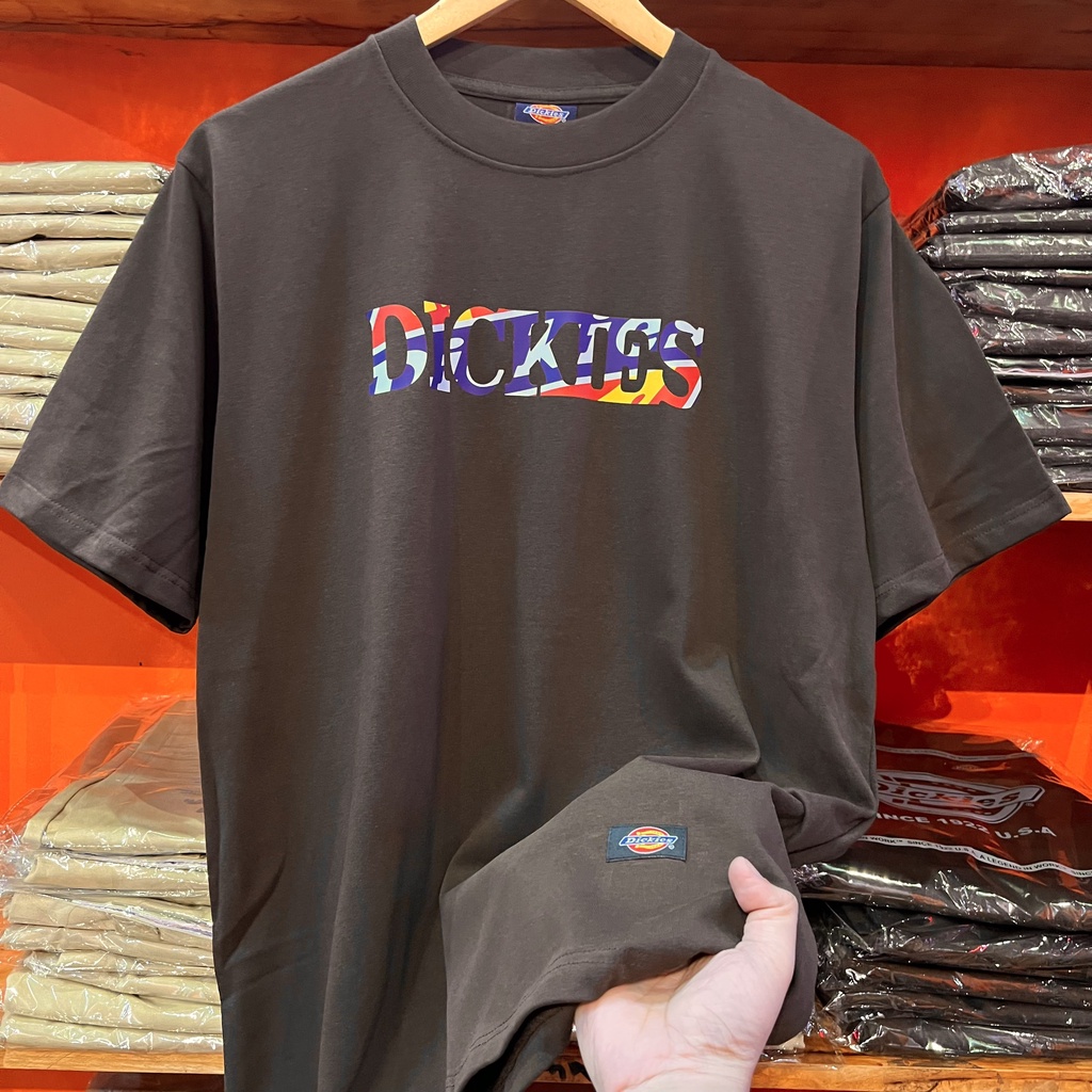 Áo thun Dickies nâu đậm - Teeshirt Dickies Original -  Unisex nam nữ - Cam kết chính hãng.