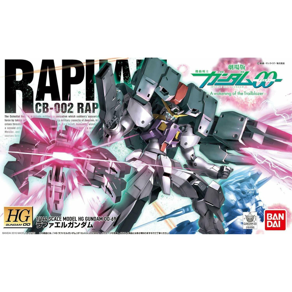 Mô hình lắp ráp HG OO RAPHAEL GUNDAM Bandai - Hàng chính hãng