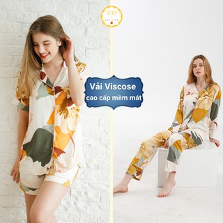 Đồ ngủ nữ pijama mặc nhà lụa Viscose cao cấp Sunny mềm mại siêu thoáng mát