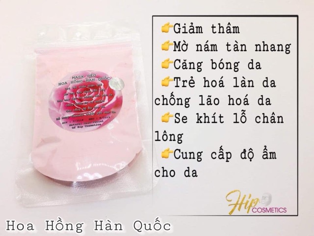 Mask dẻo hoa hồng