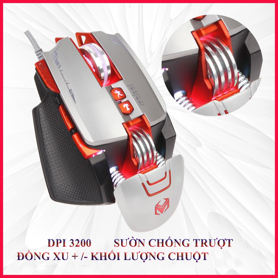 Chuột máy tính GAMING M9 CAO CẤP, DPI khủng 3200, 8 nút,con lăn kim loại chống trượt BH 24 THÁNG | BigBuy360 - bigbuy360.vn