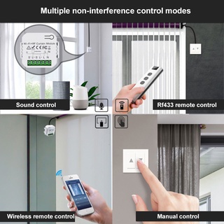 Tuya Smart Switch Wifi RF433 Wireless Switch Blind Curtain Switch With Remote Control Work With Google Home Alexa Smart Home