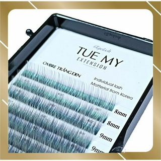 Ombre Trắng Đen - Mi Lụa Màu Classic 0.07 Mix Size (14 line)