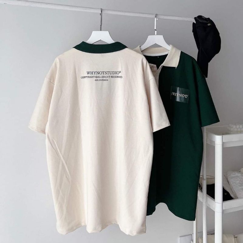 (sẵn) Áo Polo WHYNOT Tag Nhựa Form unisex (nam nữ mặc được)