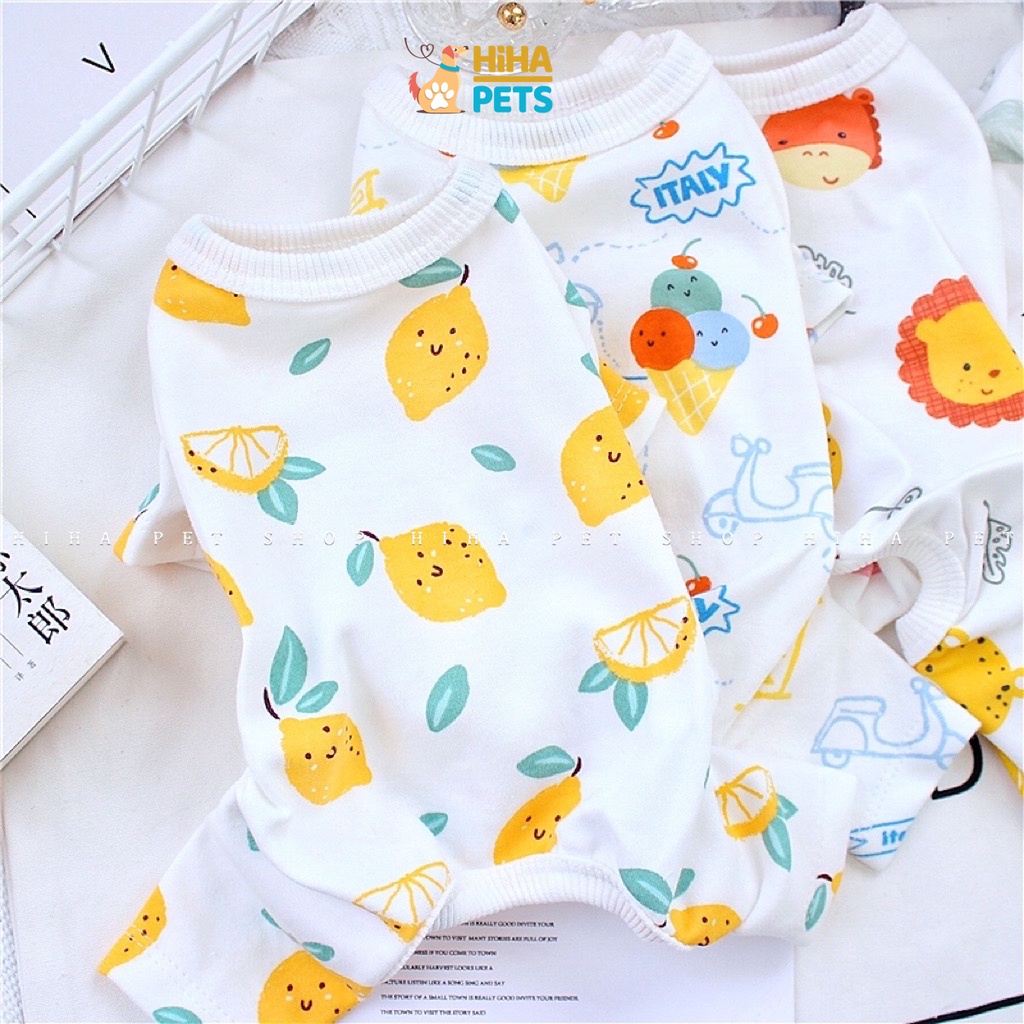 Quần Áo Cho Chó Mèo 4 Chân Mặc Ấm Chất Liệu Thun Cotton Quần Áo Thú Cưng Jump Hình Dễ Thương Hihapet.