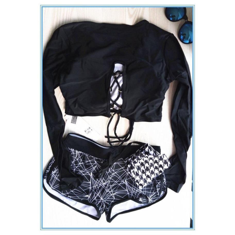 Lẻ Áo Bơi Nữ Dài Tay, Áo Bơi Nữ Đan Dây Lưng Quyến Rũ SAVVY 👙 sexy  ཾ ་ | BigBuy360 - bigbuy360.vn