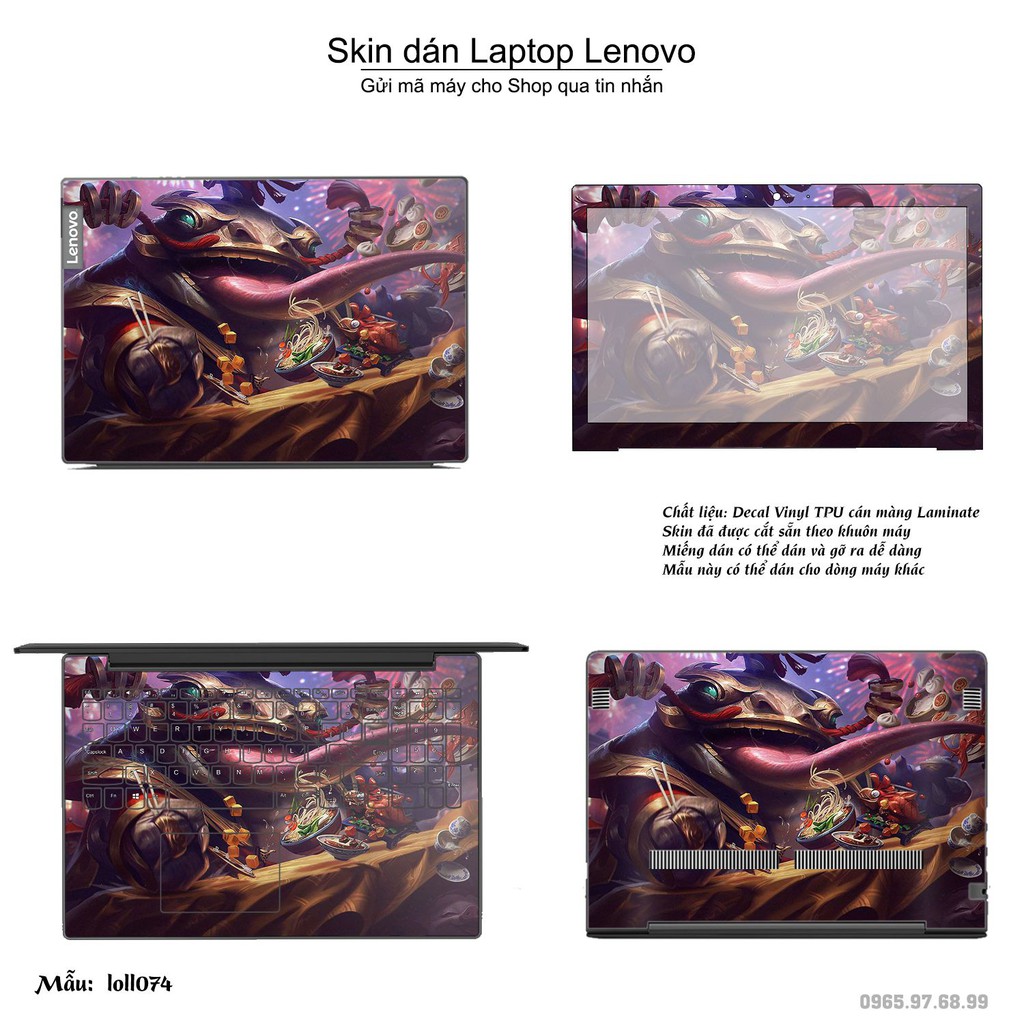 Skin dán Laptop Lenovo in hình Liên Minh Huyền Thoại nhiều mẫu 10 (inbox mã máy cho Shop)