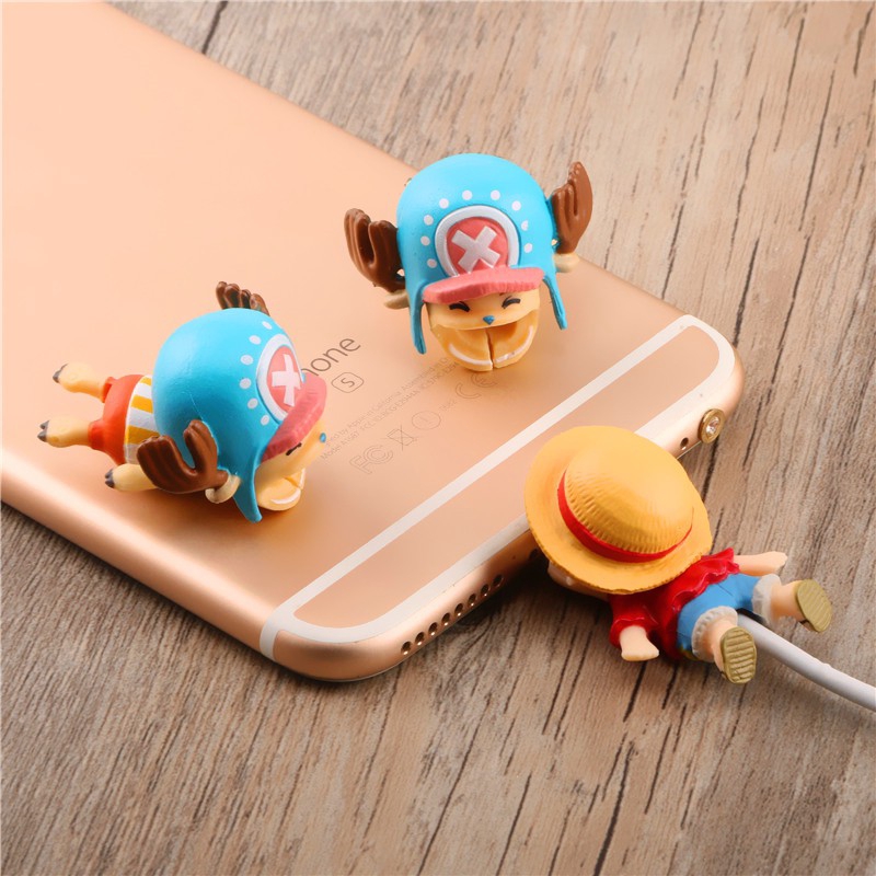 Phụ kiện bảo vệ dây cáp sạc USB kiểu dáng One Piece Chopper Luffy Zoro dễ thương