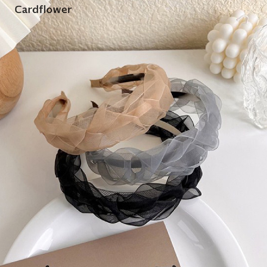 Băng Đô Bản Rộng Bằng Vải Organza Mềm Mại Thanh Lịch Thời Trang Cho Nữ