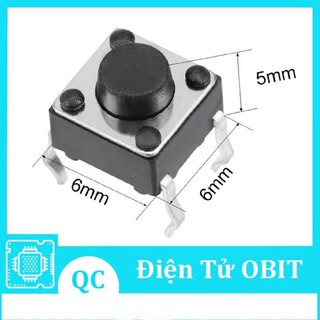 Combo 5 Nút Nhấn 4 Chân 6x6x5mm