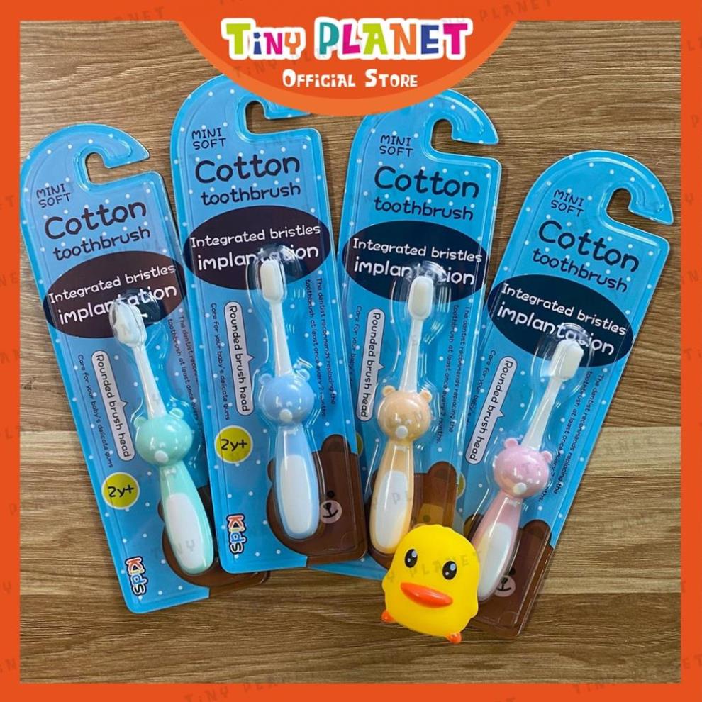(quà tặng) (BC15075)]Bàn chải đánh răng lông cotton siêu mềm cho bé từ 2 tuổi Mini Soft PK Tkutrang