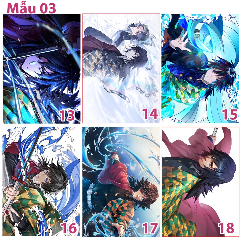 Poster/ Tranh dán tường anime Kimetsu No Yaiba nhân vật Tomioka Giyuu