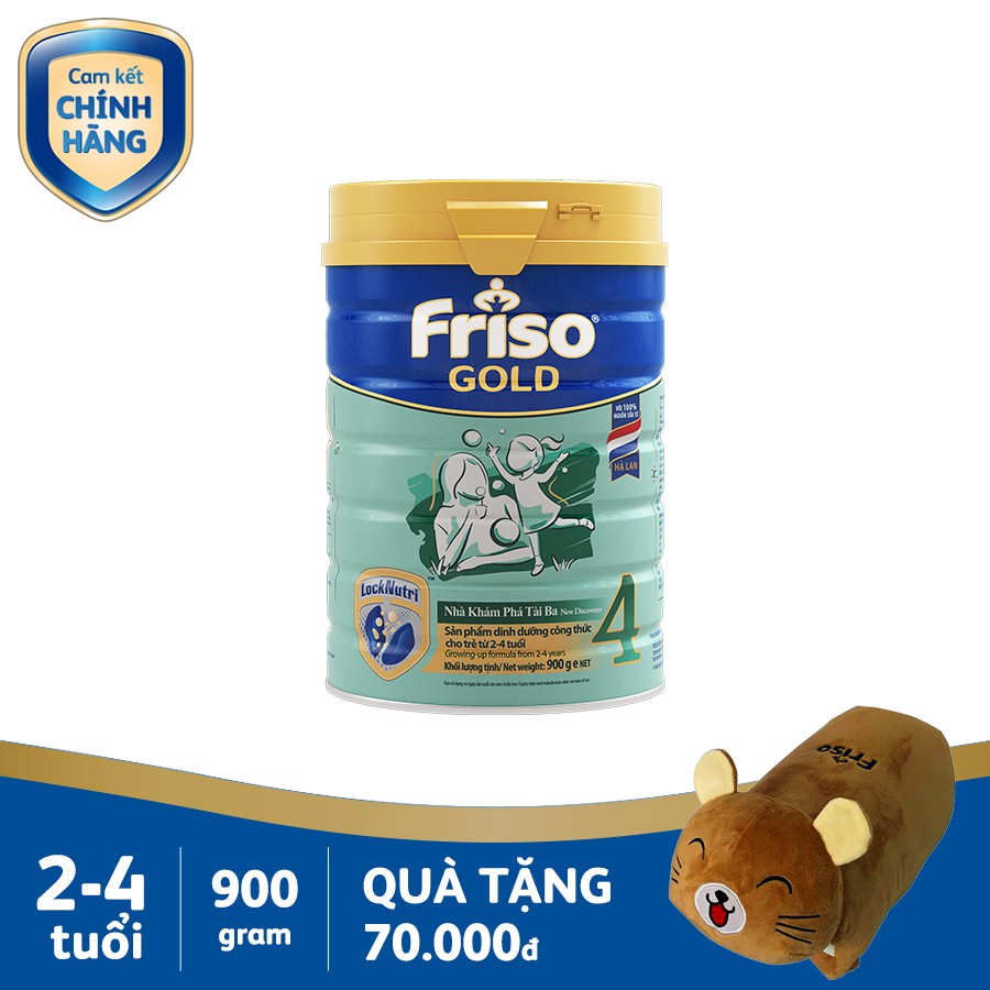 SỮA FRISO GOLD SỐ 4 900G (Quà Tặng Balo - Cối Xay Gió Khi mua 2 Lon)