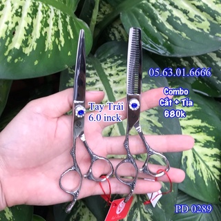 Kéo cắt tóc tay trái purple dragon nhật bản