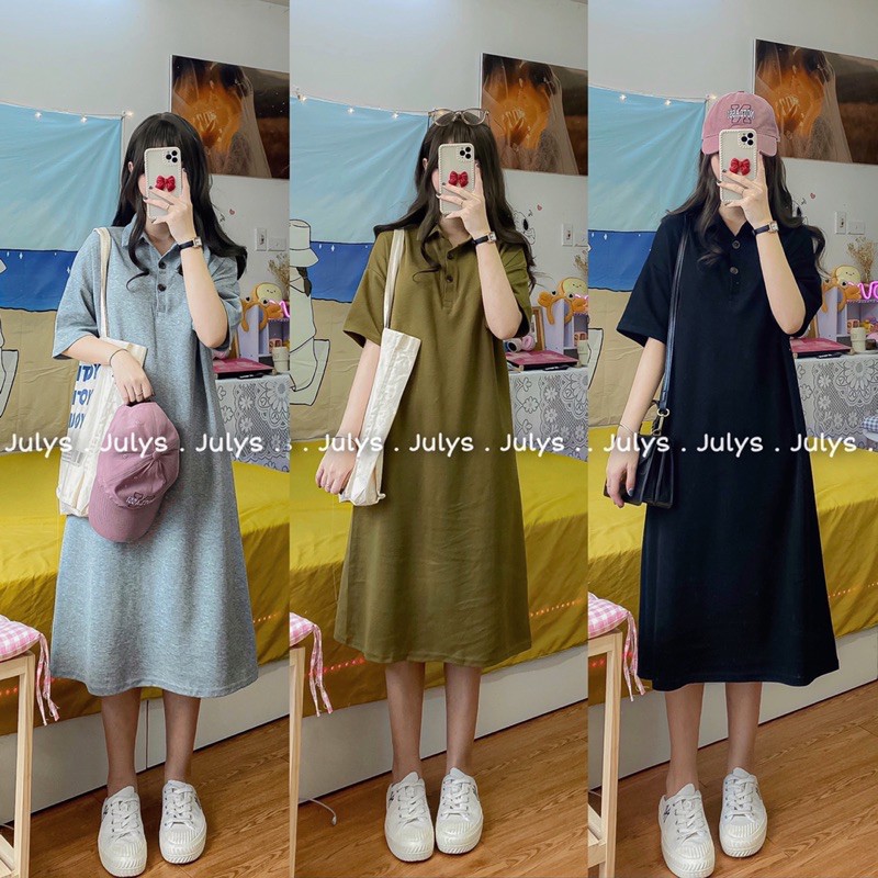 [Mã FATHANG5 giảm 10K đơn 50K] VÁY POLO THUN 3 màu (ảnh thật shop chụp kèm video)