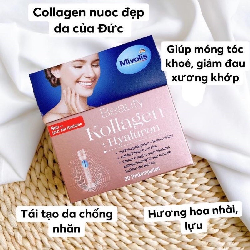 Collagen Thuỷ Phân Mivolis Beauty Kollagen Hyaluron, 20 x 25 ml
