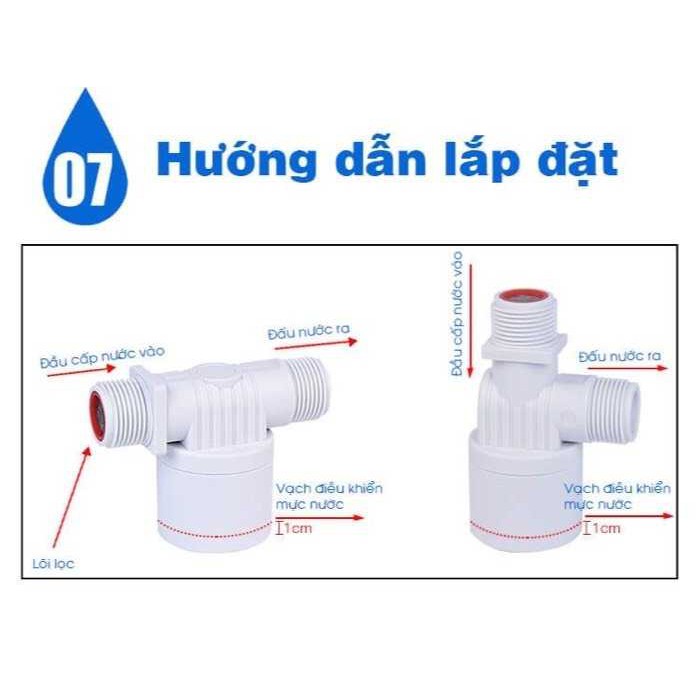 Phao cơ đứng thông minh thế hệ mới HuTo - phao chống tràn nước tự ngắt khi đầy bồn