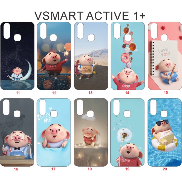 Ốp lưng hình vsmart active 1+ (1 plus) hình heo hot (P2)