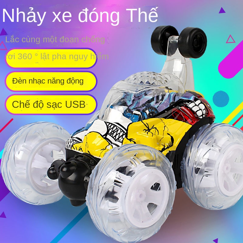 ™Đồ chơi trẻ em ô tô điều khiển từ xa rollover stunt ô tô bán tải địa hình ô tô điều khiển từ xa mô hình sạc xe đua năng