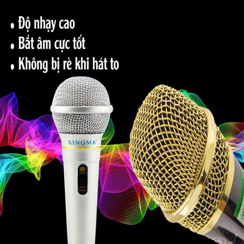 Mic Hát Karaoke XINGMA AK-319 thế hệ mới cho âm thanh sống động,mic karaoke có dây bảo hành toàn quốc y