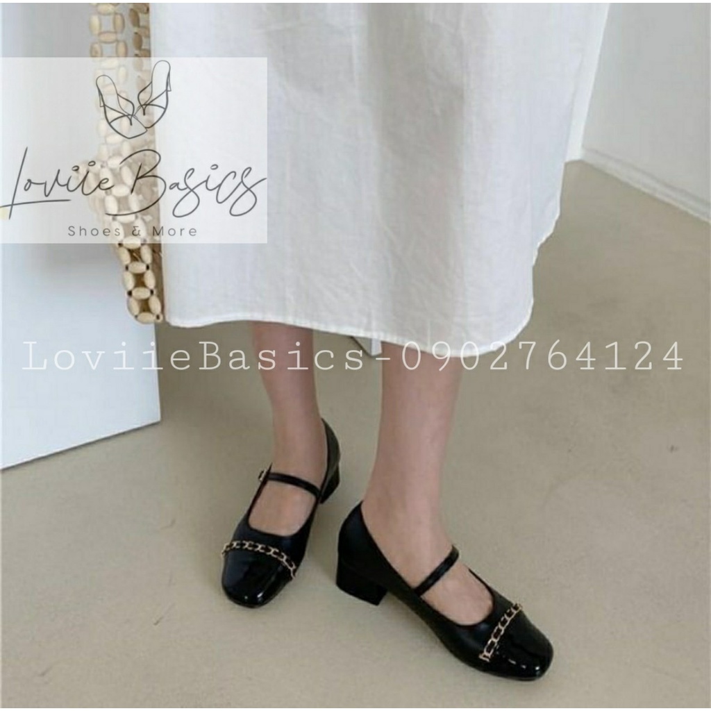 SỤC NỮ LOVIIE BASICS - GIÀY CAO GÓT MŨI TRÒN QUAI NGANG - G220312