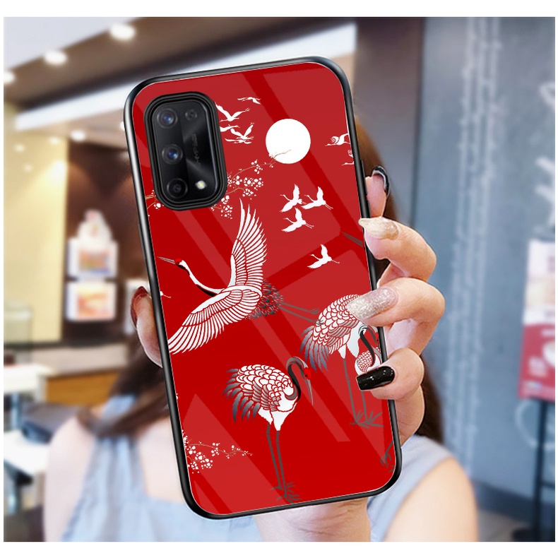 Ốp Lưng REALME Q2/ V5 mặt kính cường lực cao cấp