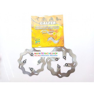 Đĩa thắng xe exciter 135 galfer 1cặp trước sau mẫu 1 lỗ