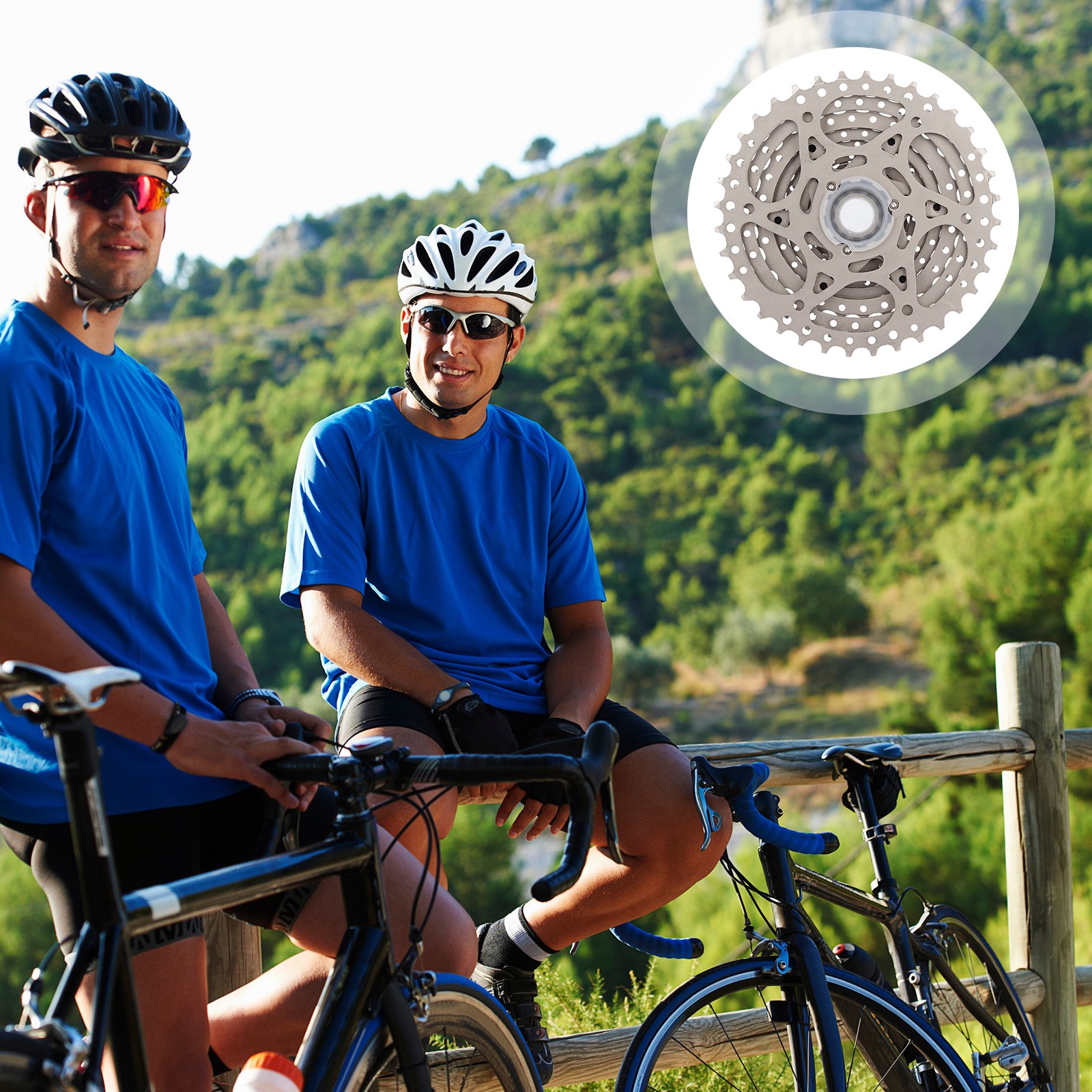 IN STOCK Bicycle Cassette 8 Speeds 11-36T Chrome-Molybdenum Steel Mountain Bike Flywheel Durable Hollow Design Golden Bicycle Parts Climbing Flywheel Cycling Accessories