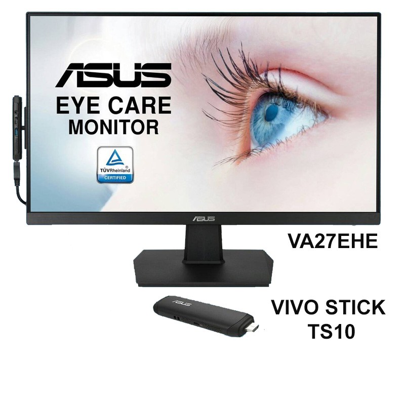 Bộ sản phẩm Mini PC ASUS Vivo Stick TS10-B198D và Màn Hình máy tính ASUS VA27EHE 27 inch IPS Full HD | BigBuy360 - bigbuy360.vn