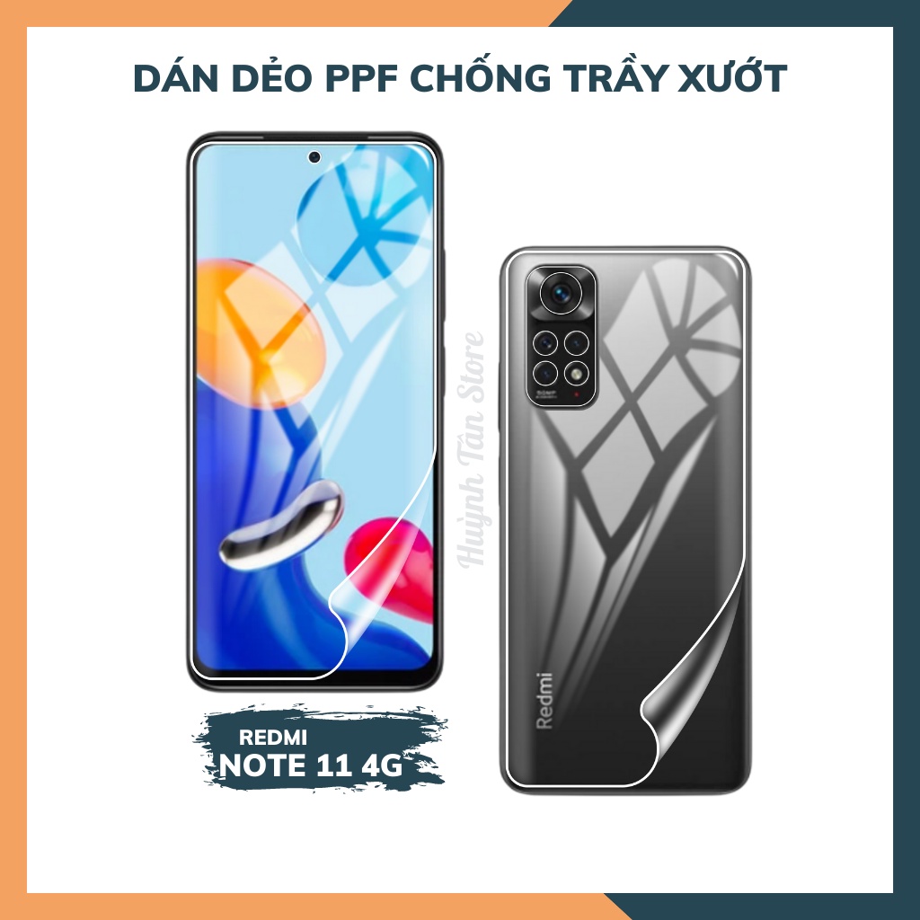 Dán dẻo PPF Xiaomi Redmi Note 11 4G trong suốt hoặc nhám , chống trầy xướt, giữ nguyên vẻ đẹp ban đầu