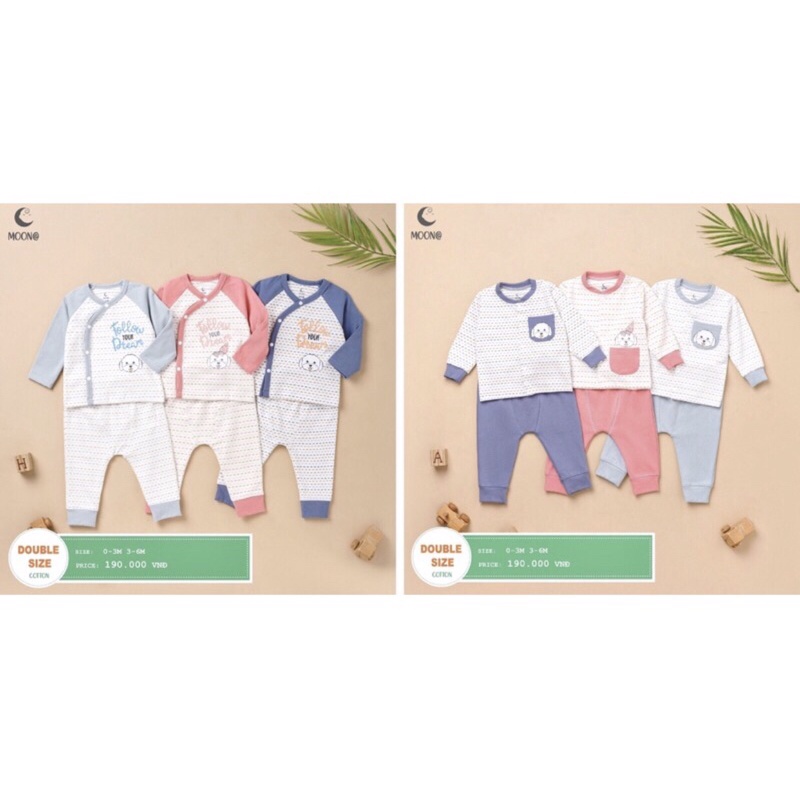 Bộ sơ sinh MOON nỉ dày thu đông nỉ ấm (moon) MOON@ Việt Nam